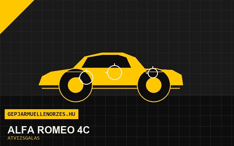 Alfa Romeo 4C vásárlás előtti autó átvizsgálás a helyszínen