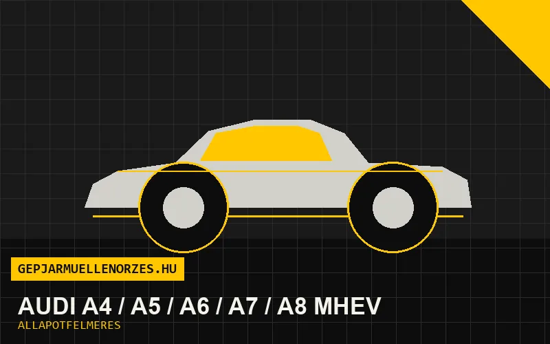 Audi A4 / A5 / A6 / A7 / A8 MHEV helyszíni állapotfelmérés és átvizsgálás