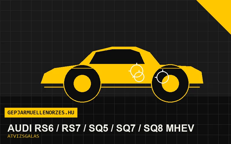 Audi RS6 / RS7 / SQ5 / SQ7 / SQ8 MHEV vásárlás előtti autó átvizsgálás a helyszínen