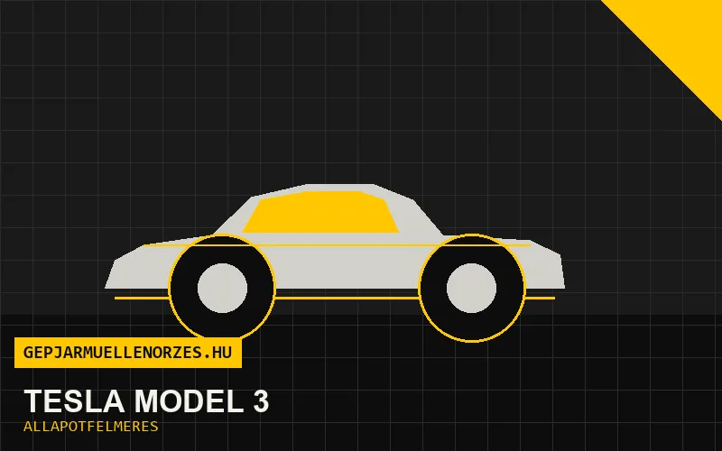 Tesla Model 3 helyszíni állapotfelmérés és átvizsgálás