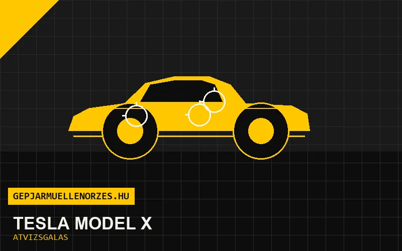 Tesla Model X vásárlás előtti autó átvizsgálás a helyszínen